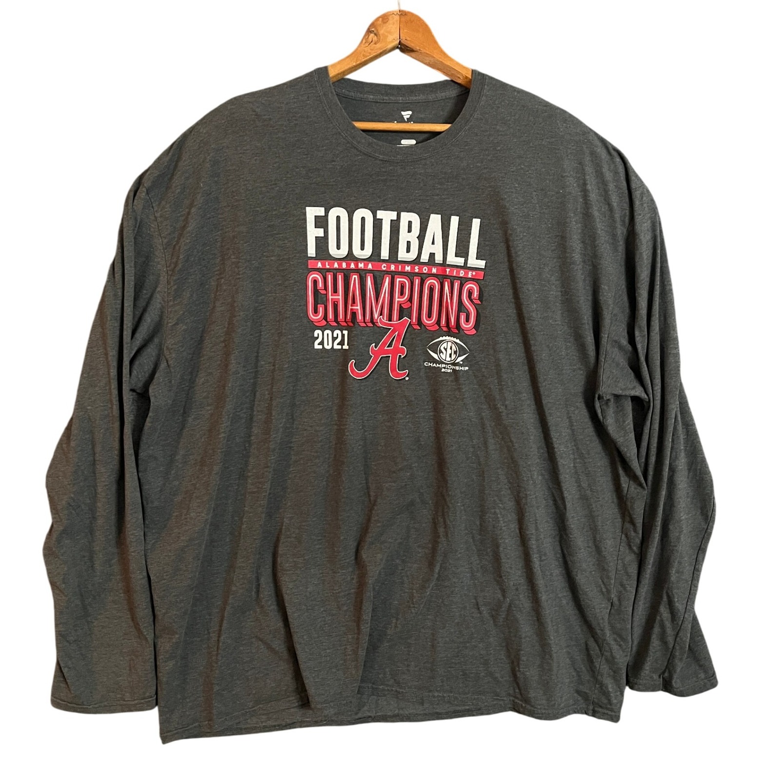 Fanatics Alabama Crimson Tide Football 2021 Sec Champions Long Sleeve Shirt 5xl